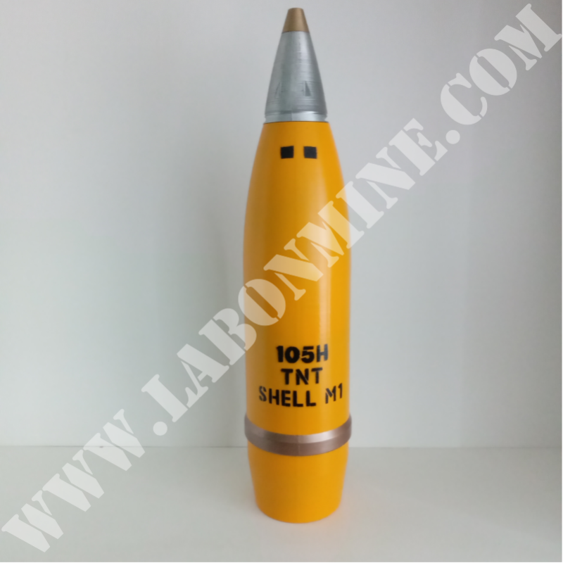 OGIVE OBUS 105mm JAUNE ADAPTABLE SUR DOUILLE ORIGINALE (NON FOURNIE)